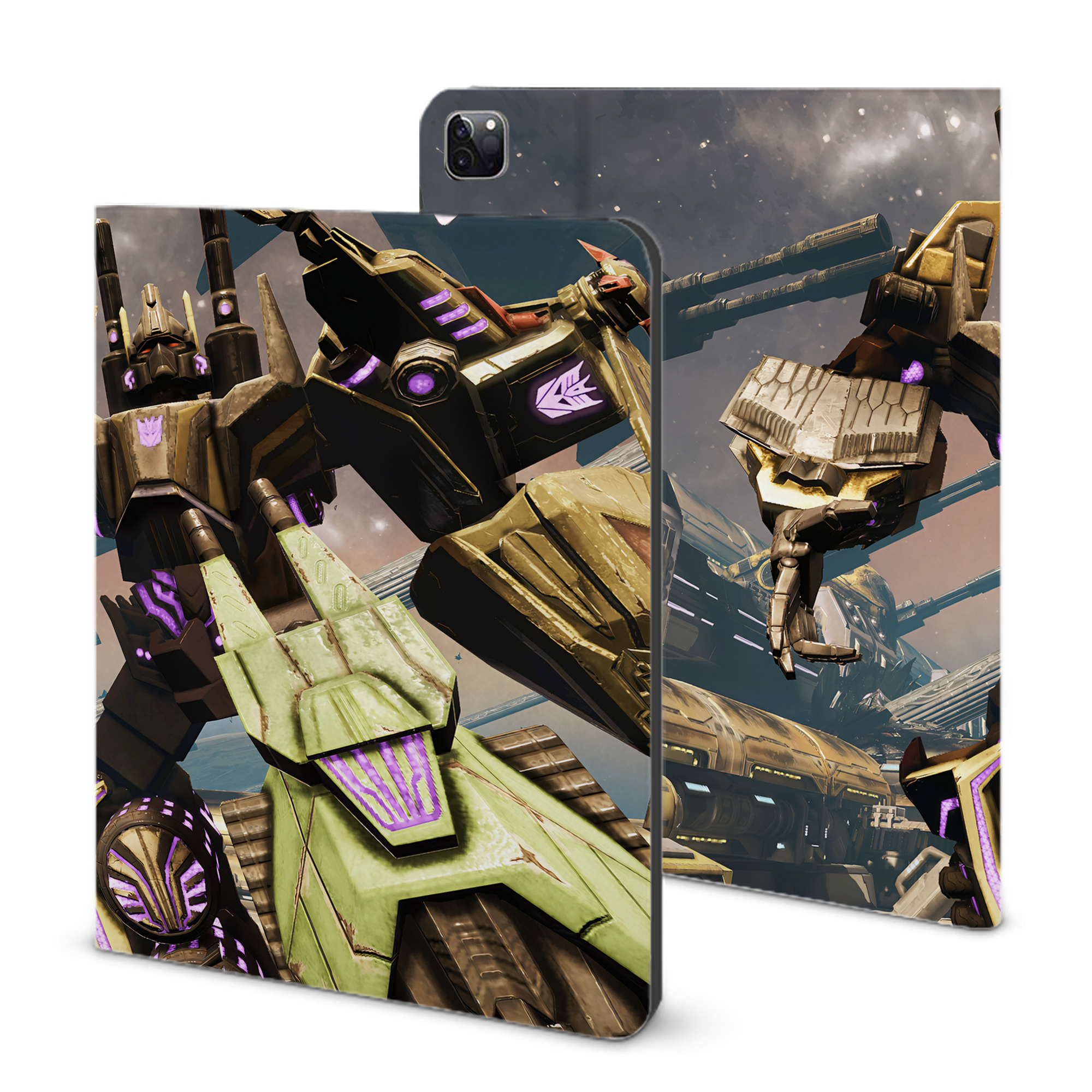 （画像用） Transformers トランスフォーマー IPad ケース ブック型 PUレザー TPU 耐衝撃 軽量 薄型 ペン収納なし 全面保護 IPad 各モデル対応